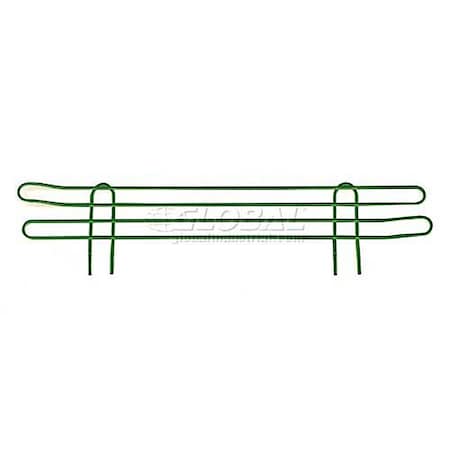 Global Industrial 30W x 4H Wire Ledge, Green Epoxy Finish AL430GZ